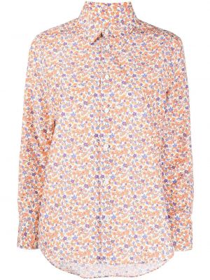 Camisa de flores con estampado A.p.c. naranja
