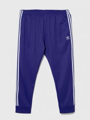 Спортивные штаны с аппликацией Adidas Originals фиолетовые