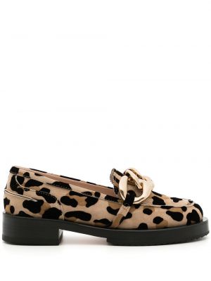 Pantofi loafer cu imagine cu model leopard N°21