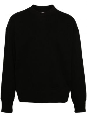 Haftowana bluza bawełniana Jil Sander czarna