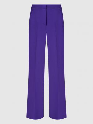 Вовняні брюки із завищеною талією David Koma, фіолетові