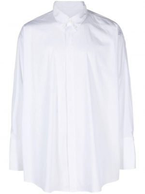 Chemise en coton avec manches longues Ami Paris blanc