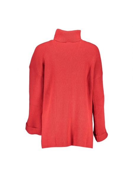 Jersey cuello alto de lana con cuello alto manga larga Gant rojo