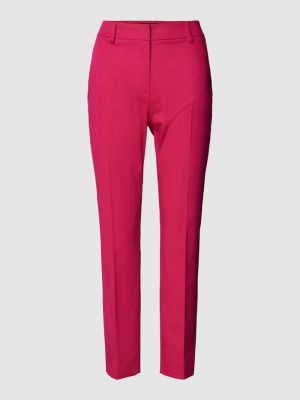 Spodnie slim fit z wysoką talią Weekend Max Mara różowe