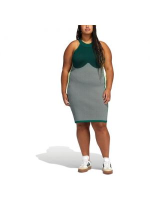 Платье adidas, в спортивном стиле, прилегающее, мини, 4X NUM зеленый