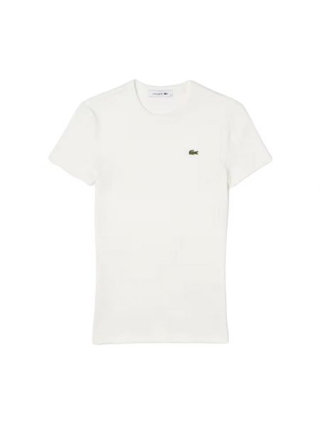 Koszulka bawełniana relaxed fit Lacoste biała