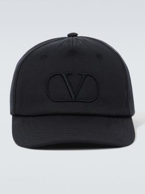 Хлопковая кепка Valentino Garavani черная