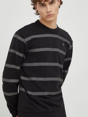 G-Star Raw pamut melegítőfelső fekete, férfi, nyomott mintás G-star Raw