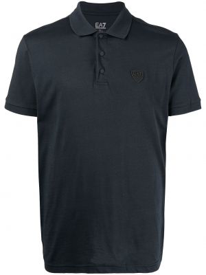 Bomull poloskjorte Ea7 Emporio Armani blå