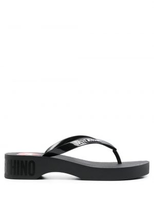 Sandale mit print Love Moschino schwarz