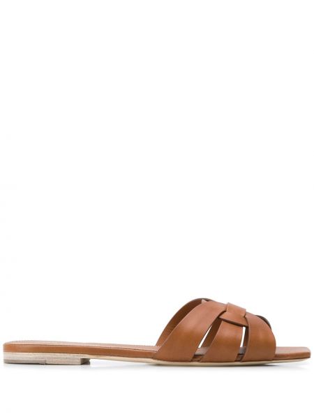 Ilma kontsaga sandaalid Saint Laurent pruun