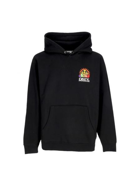 Streetwear fleece hoodie Obey schwarz