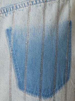 Džínsová sukňa s vysokým pásom Triarchy modrá