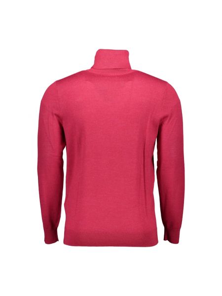 Jersey cuello alto de lana de tela jersey Gant rojo