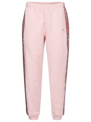Spodnie sportowe bawełniane z dżerseju Vetements różowe