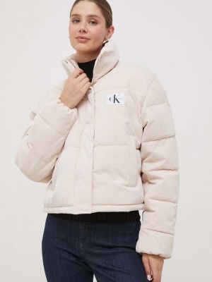Téli kabát Calvin Klein Jeans bézs