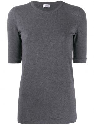 Camiseta slim fit Brunello Cucinelli gris