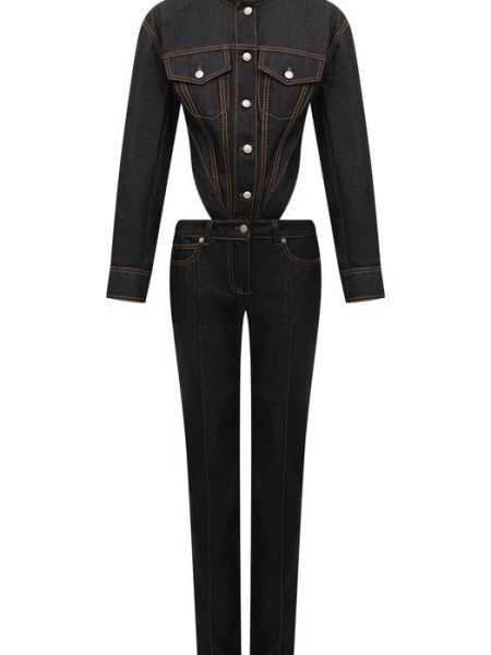 Джинсовый комбинезон Alexander McQueen синий