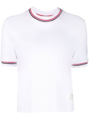 Pruhované tričko Thom Browne biela