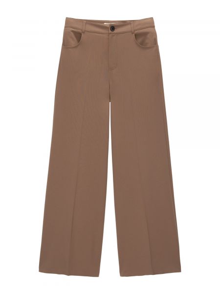 Pantalon plissé Pull&bear marron