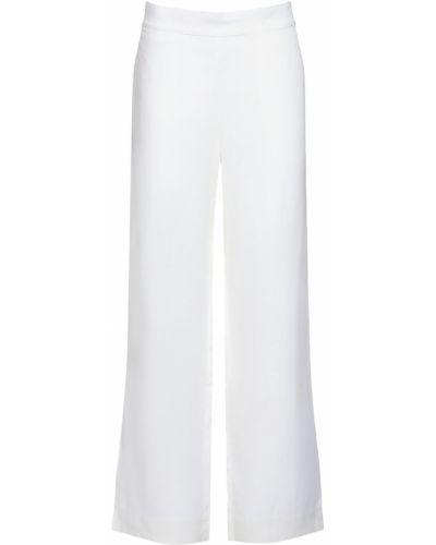 Lniane spodnie Asceno białe