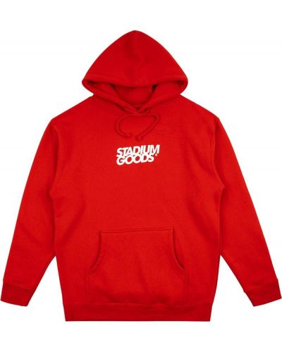 Raštuotas džemperis su gobtuvu Stadium Goods® raudona