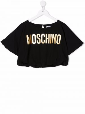 Trykt t-skjorte for jenter Moschino Kids svart