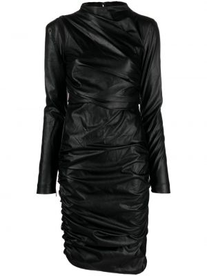 Sukienka koktajlowa skórzana Tom Ford czarna
