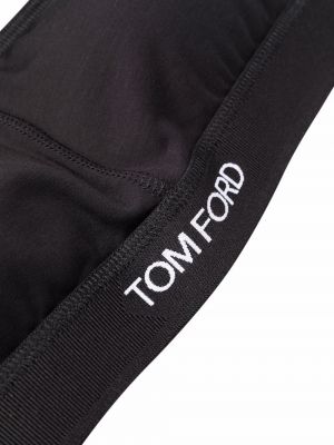 Haftowany biustonosz bandeau Tom Ford czarny