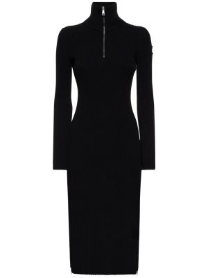 Krepinis maksi suknelė iš viskozės Moncler juoda