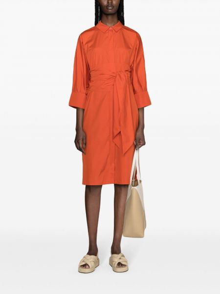 Sukienka koszulowa bawełniana S Max Mara pomarańczowa