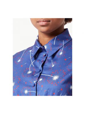 Vestido de algodón con estampado con estampado abstracto Love Moschino azul