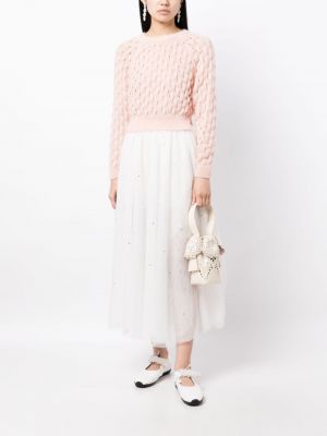 Dzianinowy sweter Simone Rocha różowy