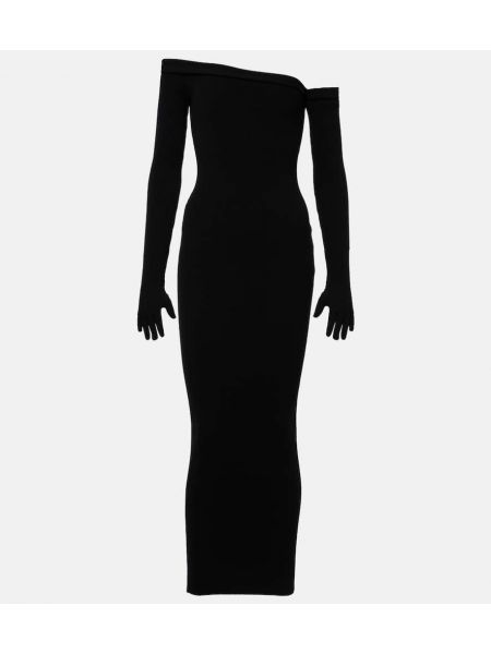 Asimetriškas maksi suknelė Jean Paul Gaultier juoda