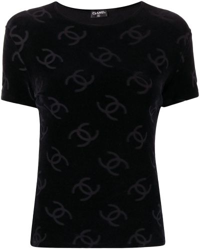 T-shirt Chanel Pre-owned noir