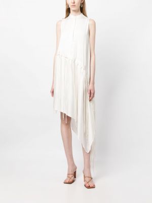 Asymetrické šaty s třásněmi Palmer//harding bílé