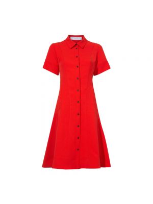 Sukienka mini krótki rękaw Proenza Schouler, czerwony