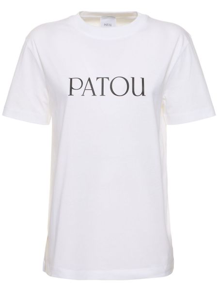Džersinė marškiniai trumpomis rankovėmis Patou balta