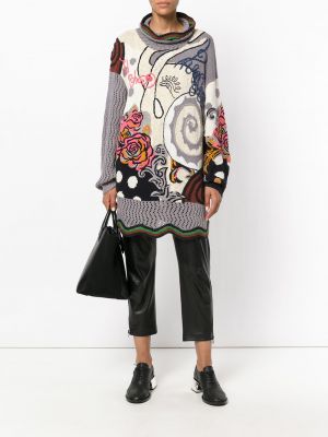 Jersey con bordado de flores de punto Kansai Yamamoto Pre-owned gris