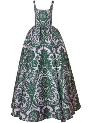 Virágos selyem estélyi ruha nyomtatás Carolina Herrera