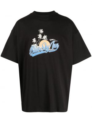 Kokvilnas t-krekls ar apdruku Blue Sky Inn