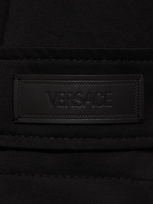 Trench din bumbac Versace negru