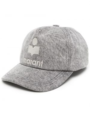 Brodert cap Isabel Marant grå