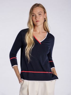 Jersey manga larga de tela jersey Naulover azul