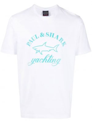 Памучна тениска с принт Paul & Shark