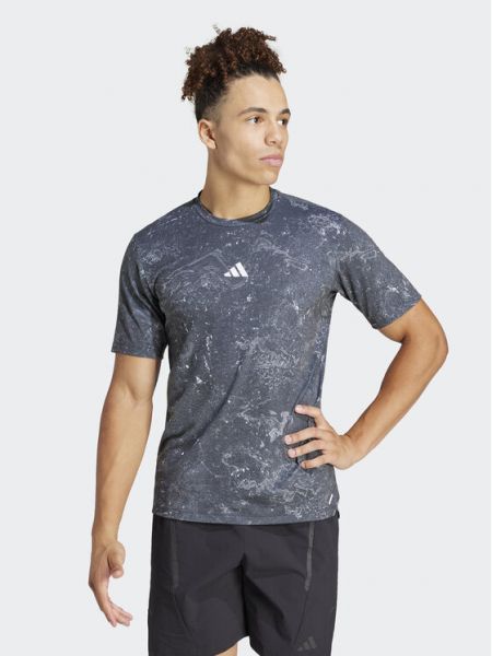Marškinėliai slim fit Adidas pilka