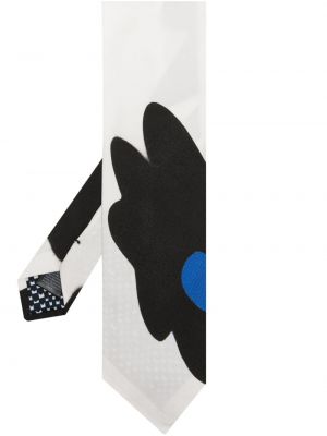 Φλοράλ μεταξωτή γραβάτα με σχέδιο Paul Smith λευκό