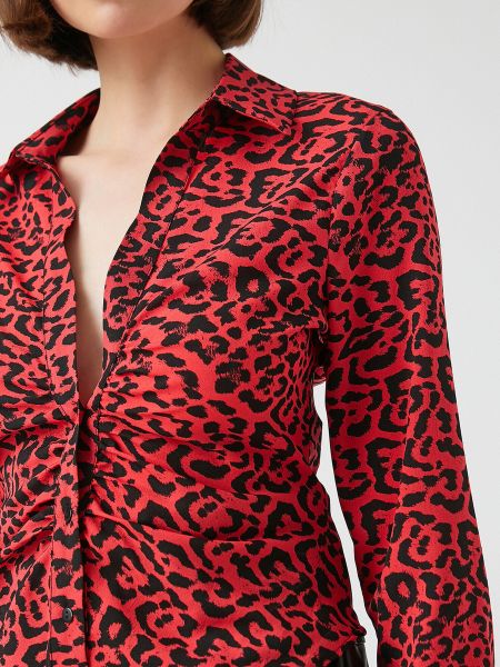 Блузка с длинным рукавом Koton красная