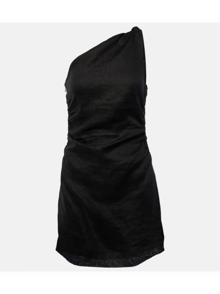 Lněné šaty Faithfull černé