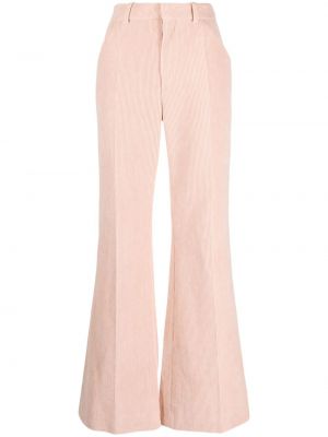 Pantaloni de catifea cord Chloé roz